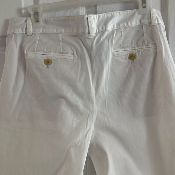 Talbots 10P white cotton pants. - Picture 3 of 6